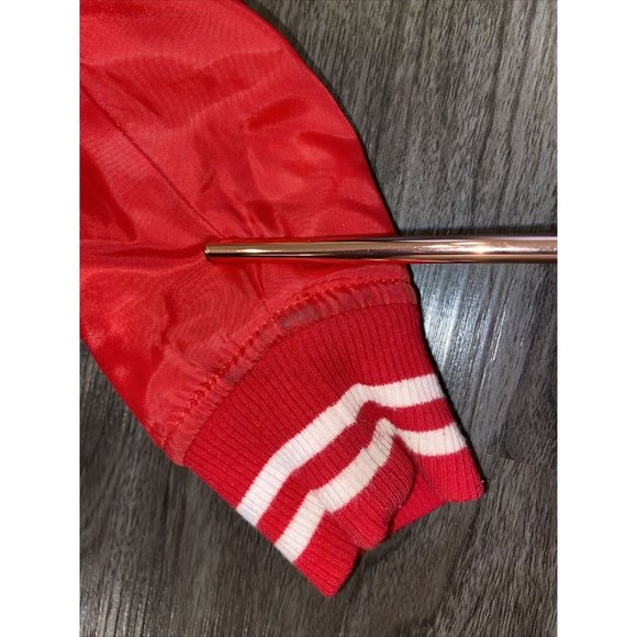 Disney Vintage Mickey Mouse UNISEX Varsity Jacket Hood Red White Stripes  Sz 3T - Picture 10 of 10